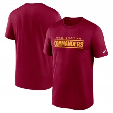 Футболка Washington Commanders Nike Legend Wordmark Performance - Burgundy