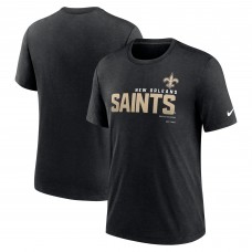 Футболка New Orleans Saints Nike Team Tri-Blend - Heather Black
