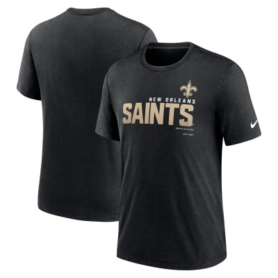 Футболка New Orleans Saints Nike Heather Black Team Tri-Blend