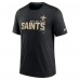 Футболка New Orleans Saints Nike Heather Black Team Tri-Blend