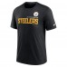 Pittsburgh Steelers Nike Heather Black Team Tri-Blend T-Shirt