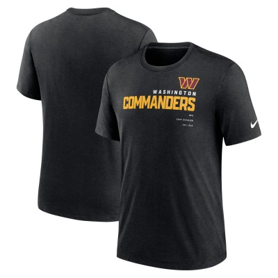 Футболка Washington Commanders Nike Team Tri-Blend - Heather Black