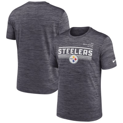 Pittsburgh Steelers Nike Anthracite Yardline Velocity Performance T-Shirt