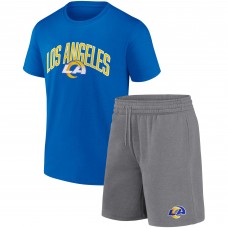 Футболка и шорты Los Angeles Rams Arch - Royal/Heather Gray