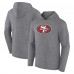Футболка с длинным рукавом с капюшоном San Francisco 49ers Primary Logo - Heather Gray