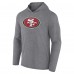 Футболка с длинным рукавом с капюшоном San Francisco 49ers Primary Logo - Heather Gray