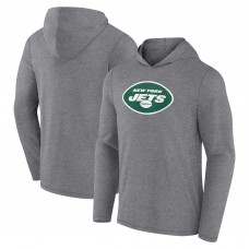 Лонгслив с капюшоном New York Jets Primary Logo - Heather Gray