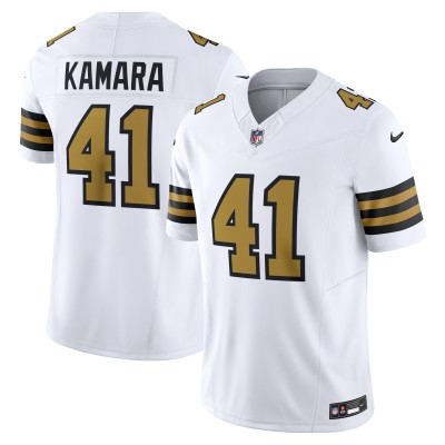 Игровая джерси New Orleans Saints Alvin Kamara Nike White Alternate Vapor F.U.S.E. Limited