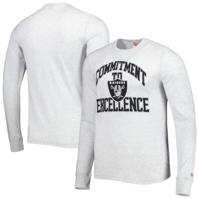 Футболка с длинным рукавом Las Vegas Raiders Homage Hyper Local Tri-Blend - Ash