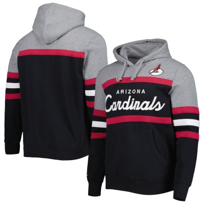 Толстовка Arizona Cardinals Mitchell & Ness Head Coach - Black/Heathered Gray