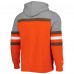 Толстовка Cleveland Browns Mitchell & Ness Head Coach - Orange/Heathered Gray