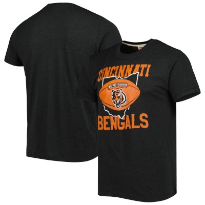 Футболка Cincinnati Bengals Charcoal Homage Hyper Local Tri-Blend