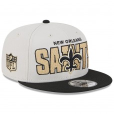 Бейсболка New Orleans Saints New Era 2023 NFL Draft 9FIFTY Snapback - Stone/Black