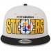 Бейсболка Pittsburgh Steelers New Era 2023 NFL Draft 9FIFTY Snapback - Stone/Black