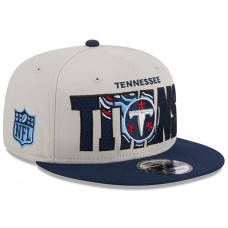 Бейсболка Tennessee Titans New Era 2023 NFL Draft 9FIFTY Snapback - Stone/Navy