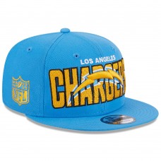 Бейсболка Los Angeles Chargers New Era 2023 NFL Draft 9FIFTY Snapback - Powder Blue