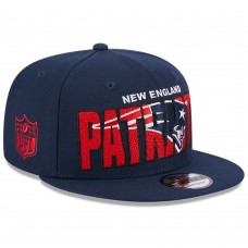 Бейсболка New England Patriots New Era 2023 NFL Draft 9FIFTY Snapback - Navy