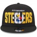 Бейсболка Pittsburgh Steelers New Era 2023 NFL Draft 9FIFTY Snapback - Black
