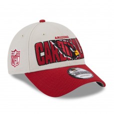 Бейсболка Arizona Cardinals New Era 2023 NFL Draft 9FORTY - Stone/Cardinal