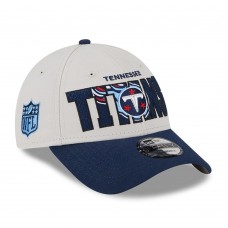 Бейсболка Tennessee Titans New Era 2023 NFL Draft 9FORTY - Stone/Navy