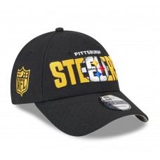 Pittsburgh Steelers New Era 2023 NFL Draft 9FORTY Adjustable Hat - Black