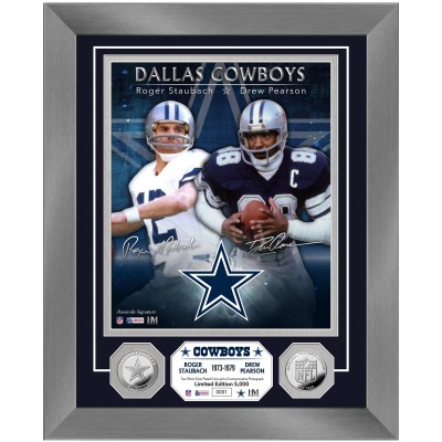 Dallas Cowboys Roger Staubach & Drew Pearson Highland Mint 13 x 16 Dynamic Duo Photo Mint