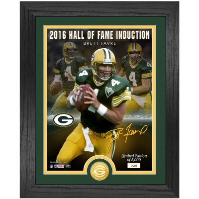 Green Bay Packers Brett Favre Highland Mint 13 x 16 Hall of Fame Induction Replica Signature Photo Mint