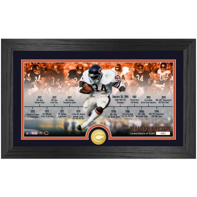 Chicago Bears Walter Payton Highland Mint 12 x 20 Timeline Pano Photo Mint
