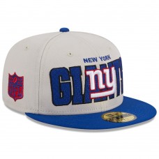 Бейсболка New York Giants New Era 2023 NFL Draft On Stage 59FIFTY - Stone/Royal