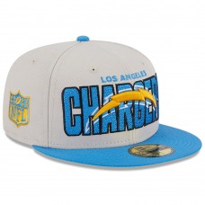Бейсболка Los Angeles Chargers New Era 2023 NFL Draft On Stage 59FIFTY - Stone/Powder Blue