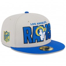 Бейсболка Los Angeles Rams New Era 2023 NFL Draft On Stage 59FIFTY - Stone/Royal
