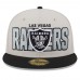 Бейсболка Las Vegas Raiders New Era 2023 NFL Draft On Stage 59FIFTY - Stone/Black
