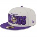 Бейсболка Minnesota Vikings New Era 2023 NFL Draft On Stage 59FIFTY - Stone/Purple