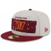 Бейсболка Washington Commanders New Era 2023 NFL Draft On Stage 59FIFTY - Stone/Burgundy