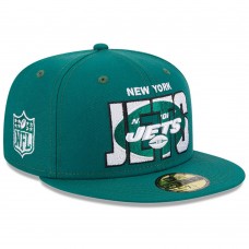 Бейсболка New York Jets New Era 2023 NFL Draft 59FIFTY - Gotham Green
