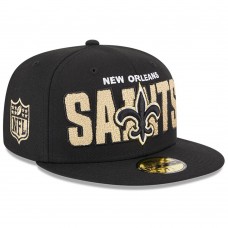 Бейсболка New Orleans Saints New Era 2023 NFL Draft 59FIFTY - Black
