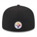 Бейсболка Pittsburgh Steelers New Era 2023 NFL Draft 59FIFTY - Black