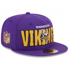 Бейсболка Minnesota Vikings New Era 2023 NFL Draft 59FIFTY - Purple