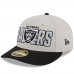 Бейсболка Las Vegas Raiders New Era 2023 NFL Draft Low Profile 59FIFTY - Stone/Black