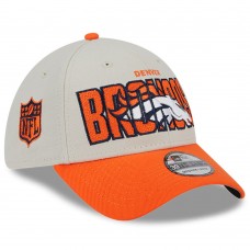 Бейсболка Denver Broncos New Era 2023 NFL Draft 39THIRTY - Stone/Orange