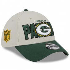 Бейсболка Green Bay Packers New Era 2023 NFL Draft 39THIRTY - Stone/Green