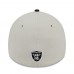 Бейсболка Las Vegas Raiders New Era 2023 NFL Draft 39THIRTY - Stone/Black