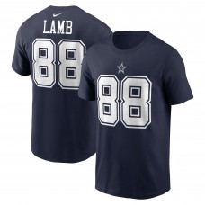 Футболка с номером CeeDee Lamb Dallas Cowboys Nike  -  Navy