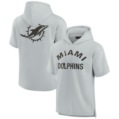Футболка на молнии Miami Dolphins Fanatics Signature Unisex Super Soft Fleece - Gray