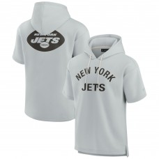 Футболка на молнии New York Jets Fanatics Signature Unisex Super Soft Fleece - Gray