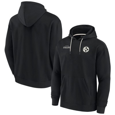 Unisex Pittsburgh Steelers Fanatics Black Elements Super Soft Fleece Pullover Hoodie