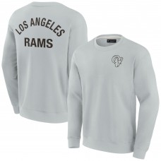 Свитшот с круглым вырезом Los Angeles Rams Fanatics Signature Unisex Super Soft - Gray