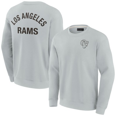 Свитшот с круглым вырезом Los Angeles Rams Fanatics Signature Unisex Super Soft - Gray