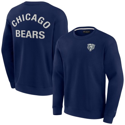 Свитшот с круглым вырезом Chicago Bears Fanatics Signature Unisex Super Soft - Navy
