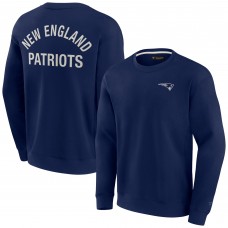 Свитшот с круглым вырезом New England Patriots Fanatics Signature Unisex Super Soft - Navy